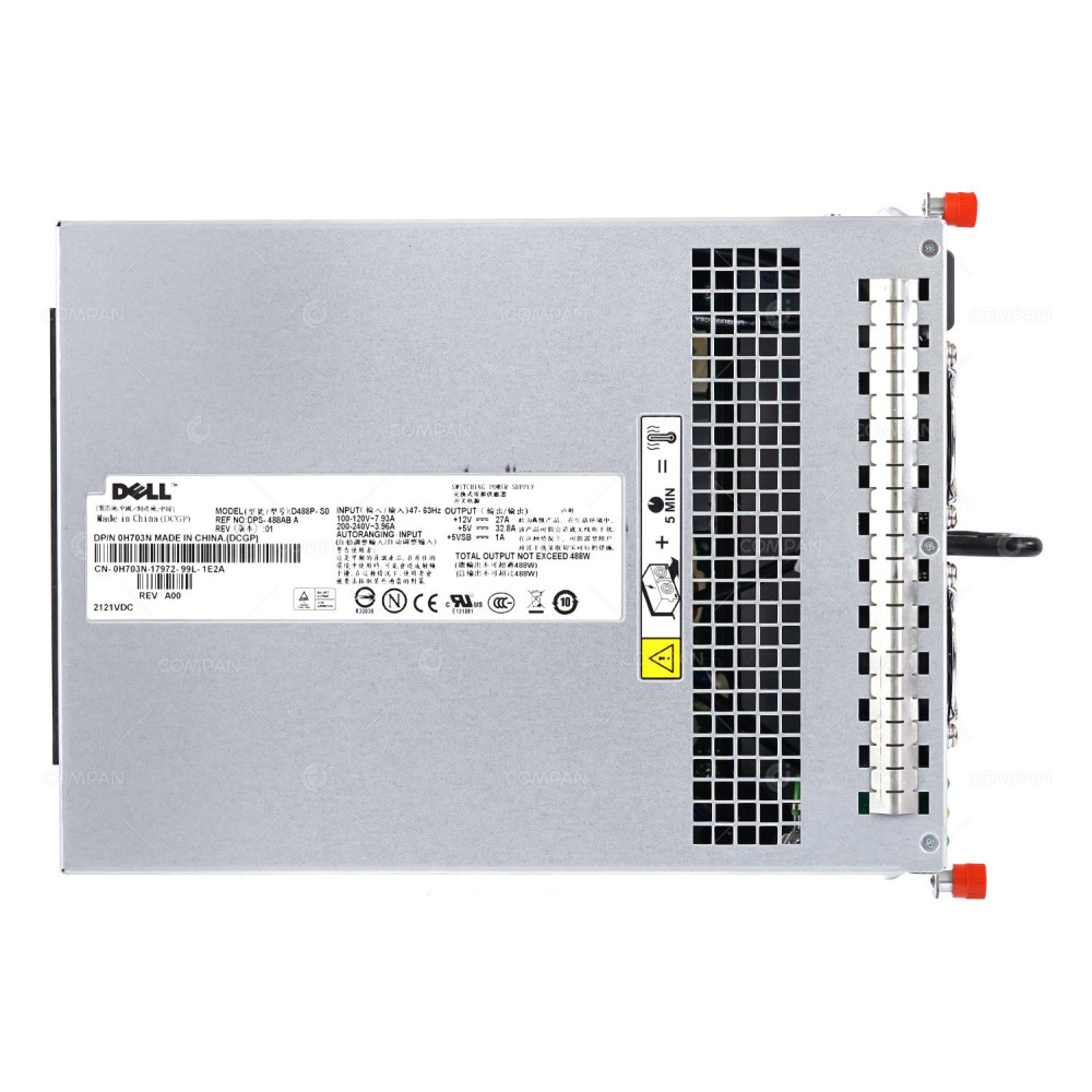 H703N DELL 488W POWER SUPPLY WITH FAN FOR POWERVAULT MD1000 MD3000 0H703N, D488P-S0